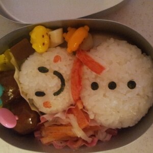 簡単キャラ弁☆ゆきだるまのお弁当♪